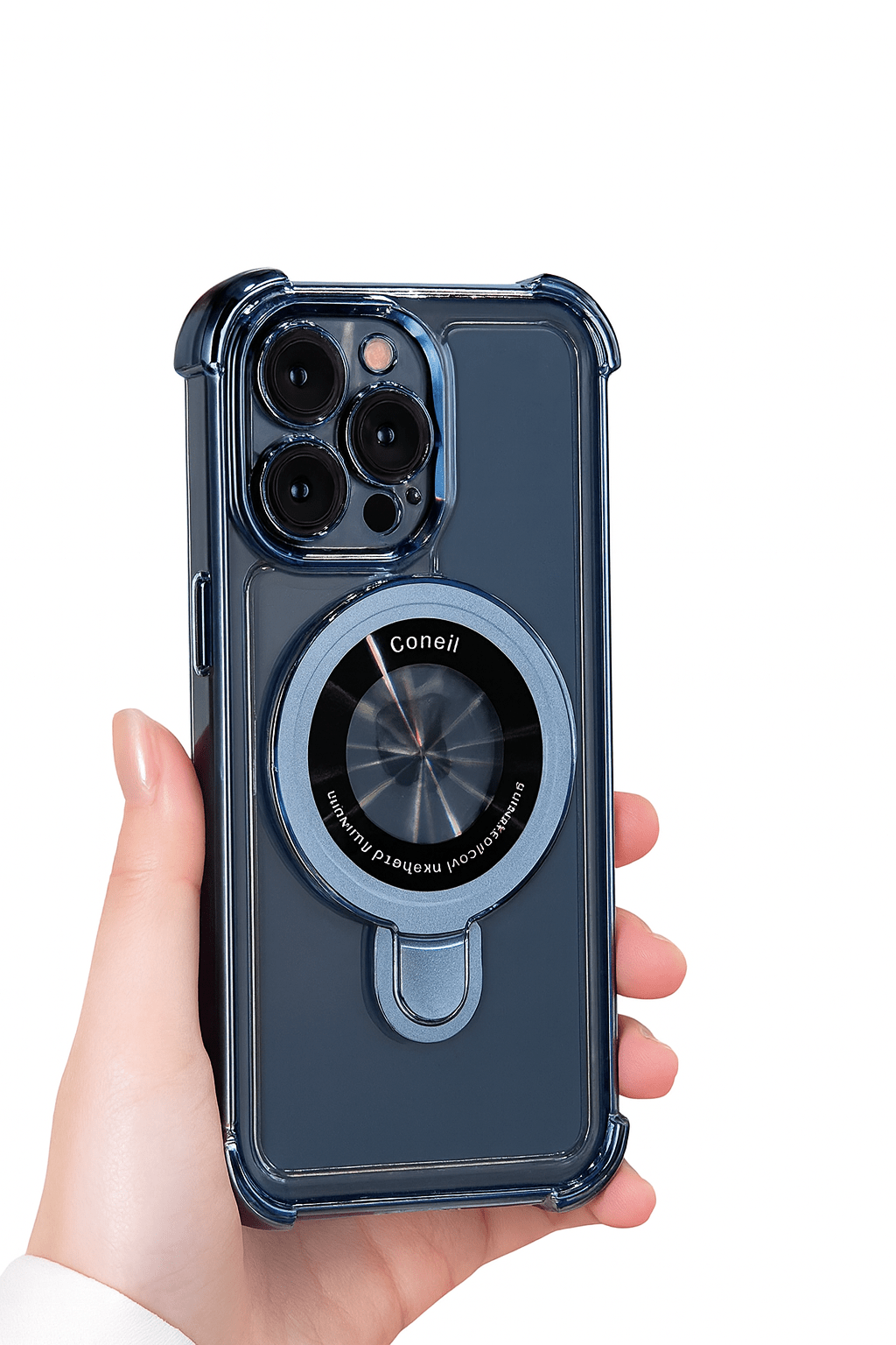 Transparent Magnetic TPU Phone Case – Plating Shockproof Cover with Stand - Onlytenbucks.com