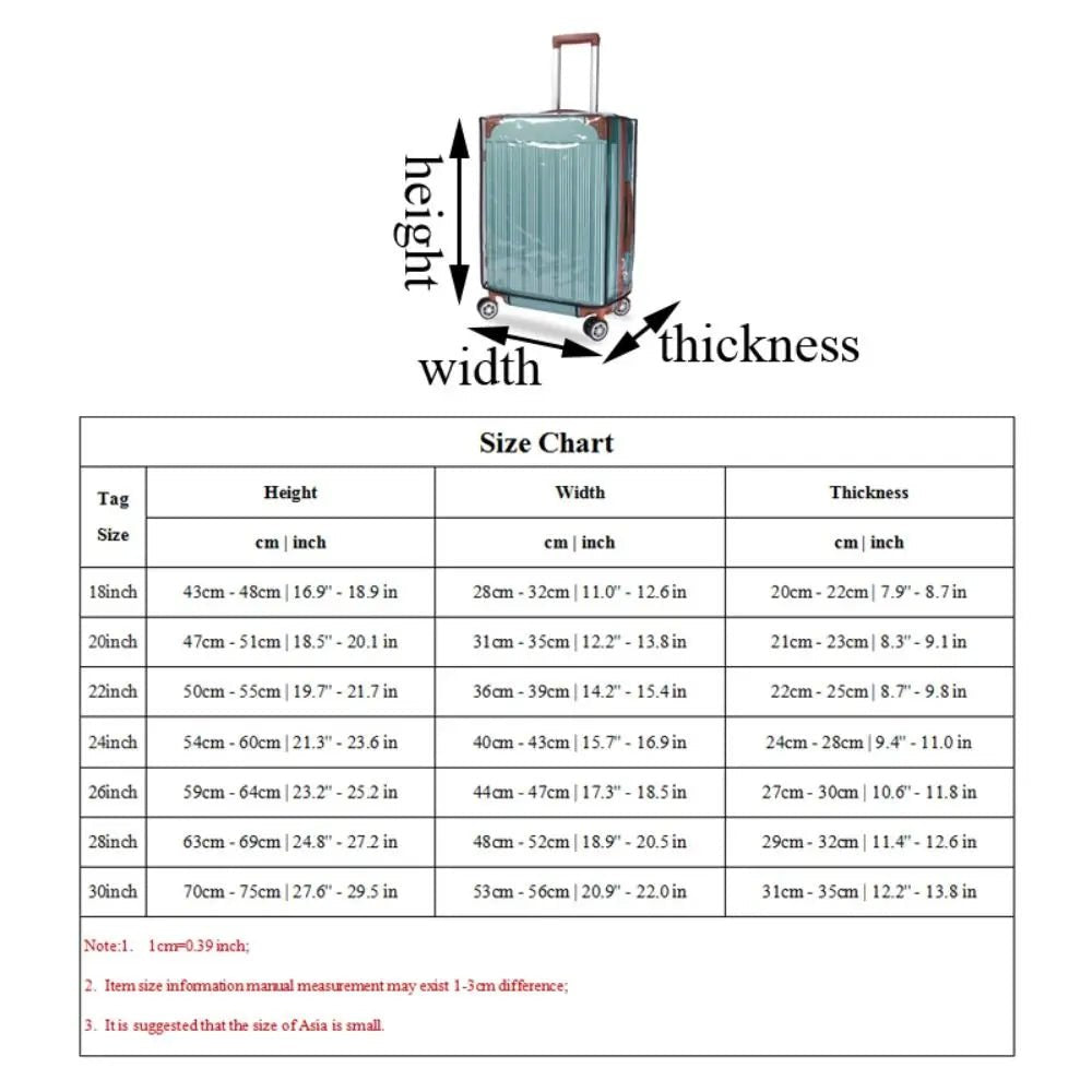 Transparent Waterproof Luggage Cover – Reusable PVC Suitcase Protector - Onlytenbucks.com
