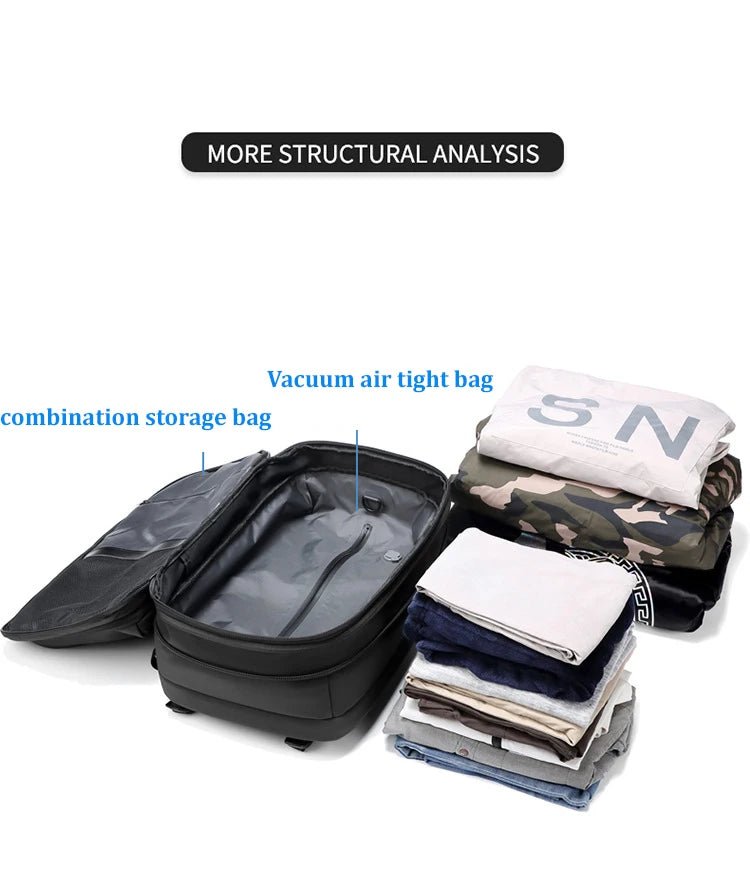Travel Men’s 17 - inch Laptop Vacuum Compression Premium Backpack - Onlytenbucks.com