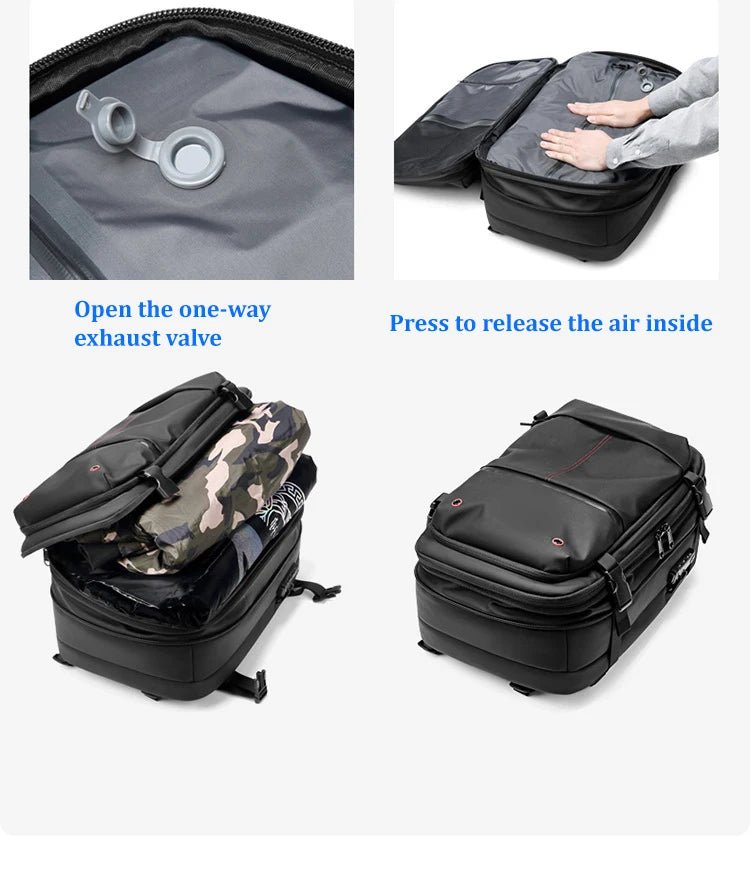 Travel Men’s 17 - inch Laptop Vacuum Compression Premium Backpack - Onlytenbucks.com