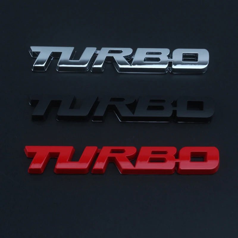 Turbocharged Metal Alloy 3D Car Sticker Badge - Onlytenbucks.com