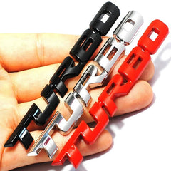 Turbocharged Metal Alloy 3D Car Sticker Badge - Onlytenbucks.com