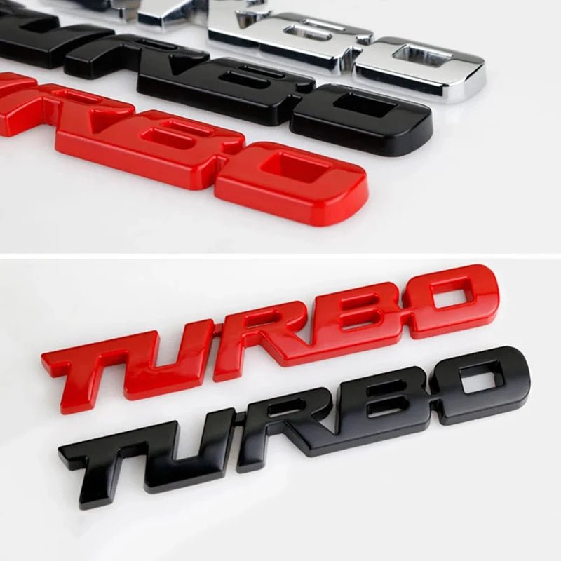 Turbocharged Metal Alloy 3D Car Sticker Badge - Onlytenbucks.com