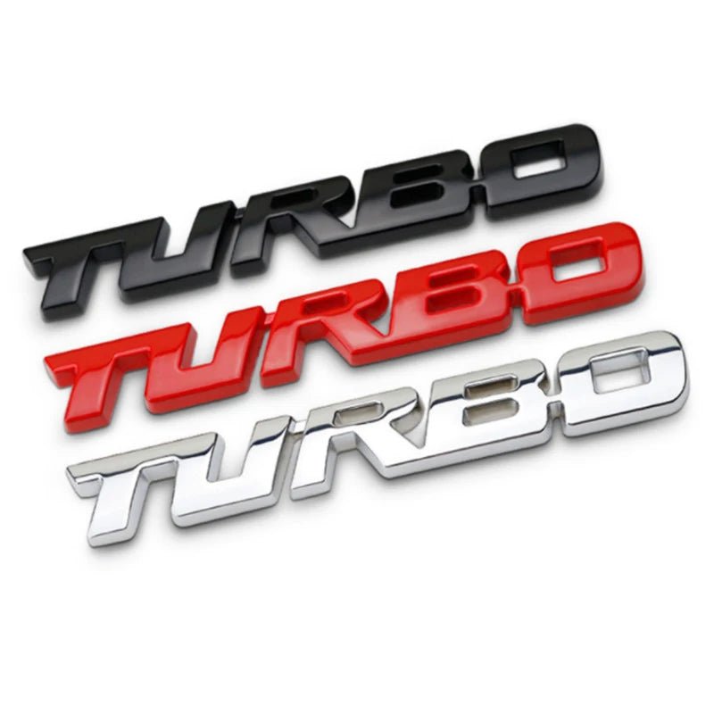 Turbocharged Metal Alloy 3D Car Sticker Badge - Onlytenbucks.com