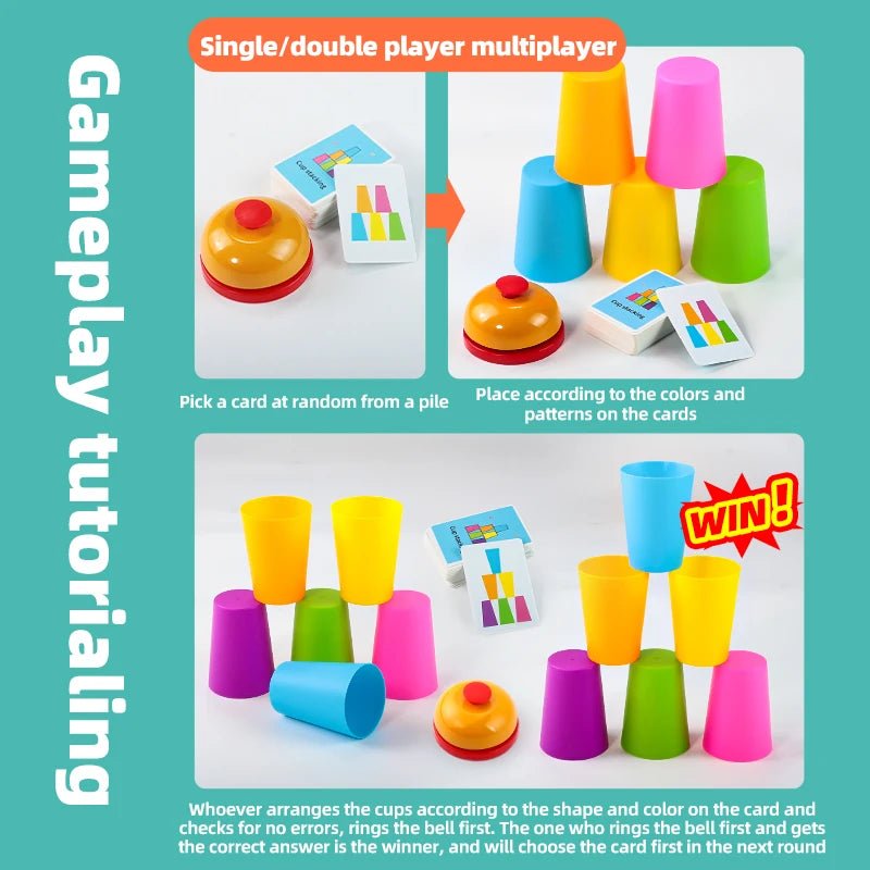 Two - Player Cup Stacking Game – Interactive Speed Challenge - Onlytenbucks.com