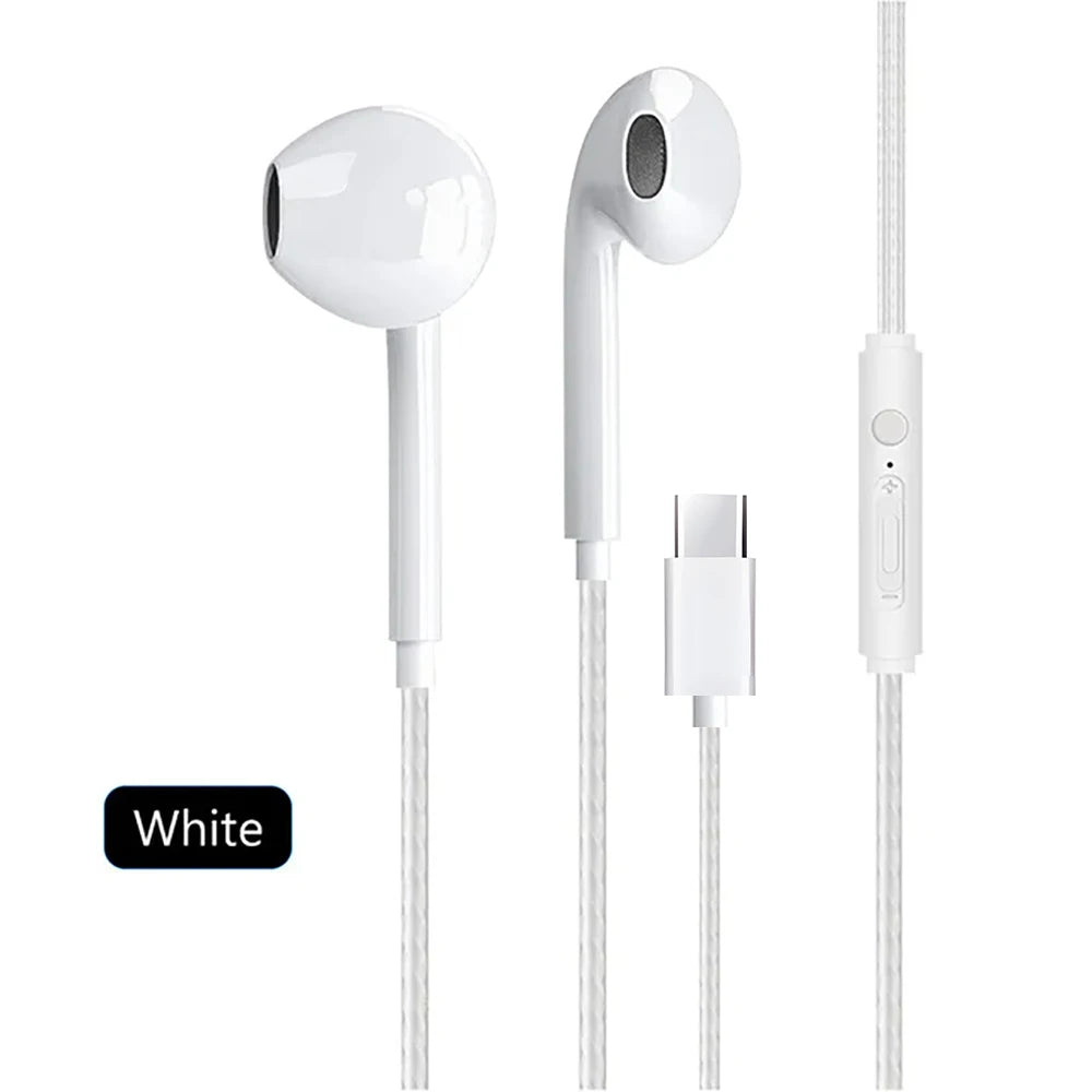 Type - C & 3.5mm Wired In - Ear Headphones - Onlytenbucks.com