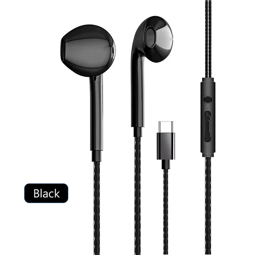Type - C & 3.5mm Wired In - Ear Headphones - Onlytenbucks.com