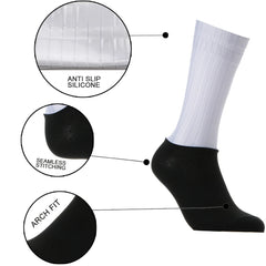 Unisex Anti - Slip Aero Cycling Socks – Silicone - Striped Knee - High Sports Socks - Onlytenbucks.com