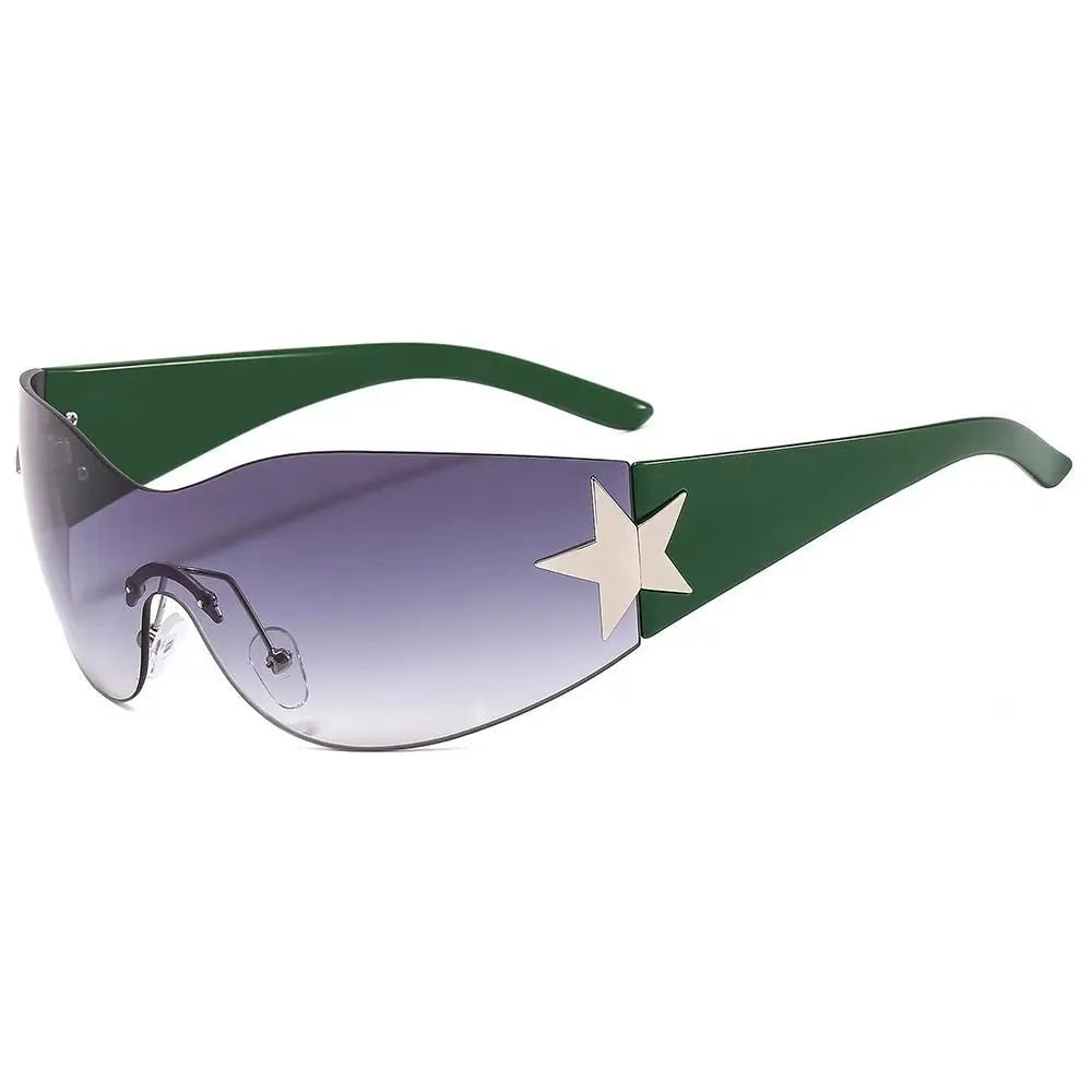 Unisex Punk Sunglasses – Wrap Around UV400 Fashion Eyewear with Star Decoration - Onlytenbucks.com