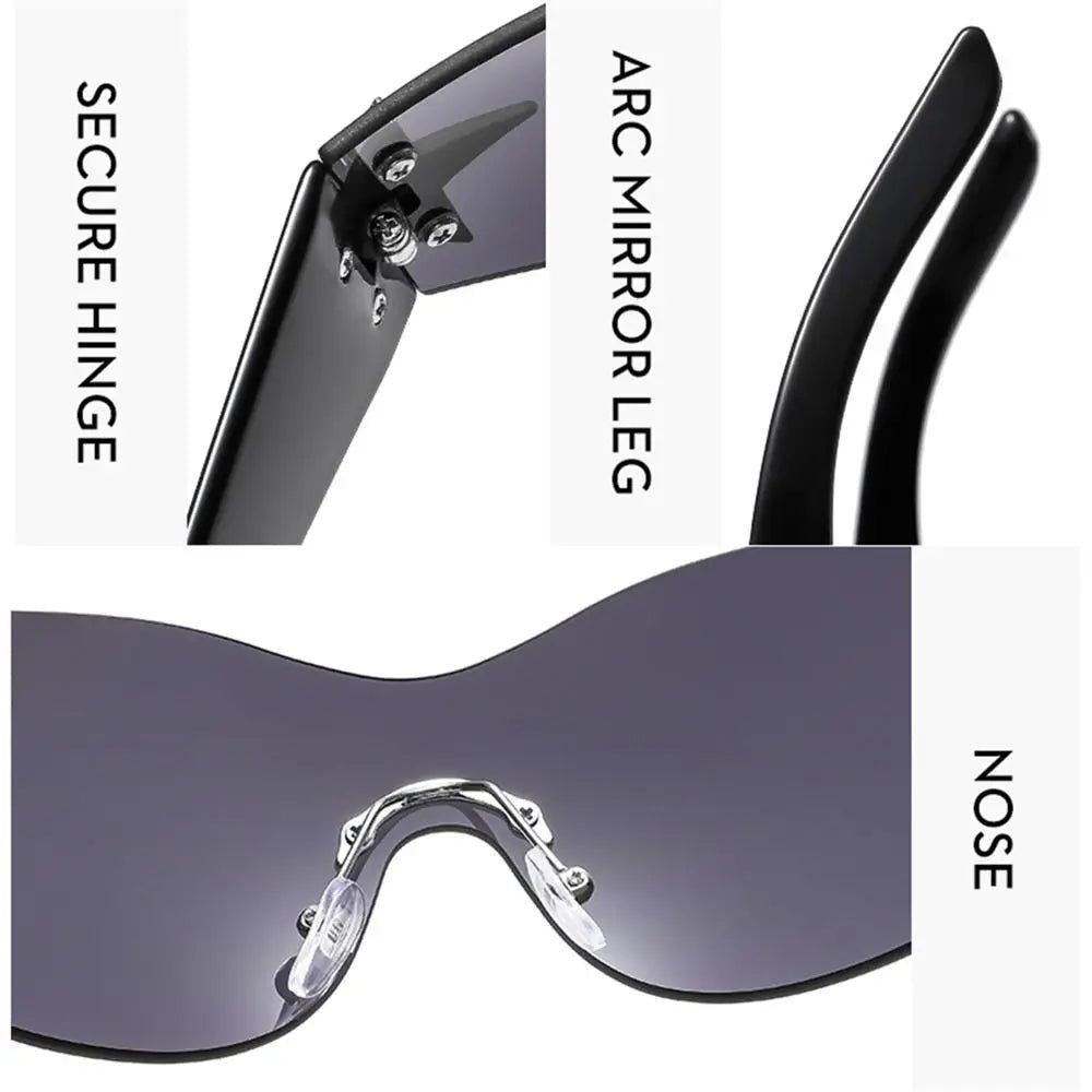 Unisex Punk Sunglasses – Wrap Around UV400 Fashion Eyewear with Star Decoration - Onlytenbucks.com