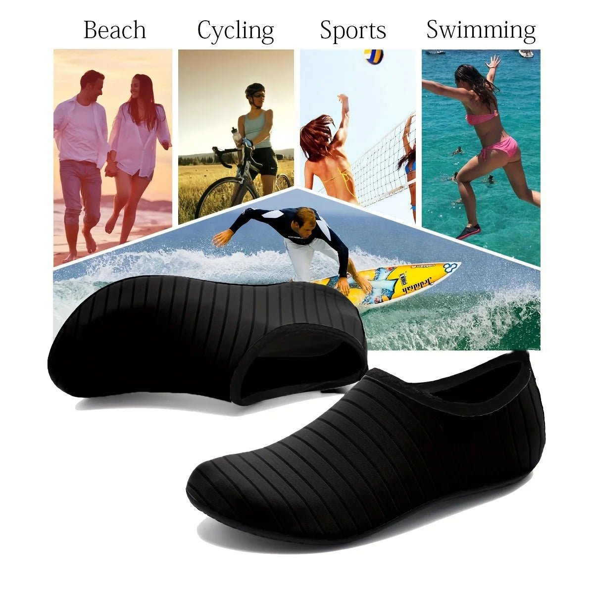 Unisex Quick - Dry Water Shoes – Anti - Slip Barefoot Swim Beach Socks - Onlytenbucks.com