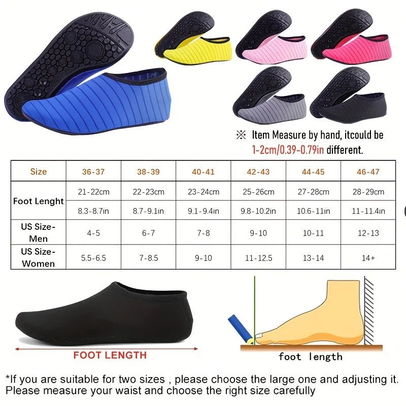 Unisex Quick - Dry Water Shoes – Anti - Slip Barefoot Swim Beach Socks - Onlytenbucks.com