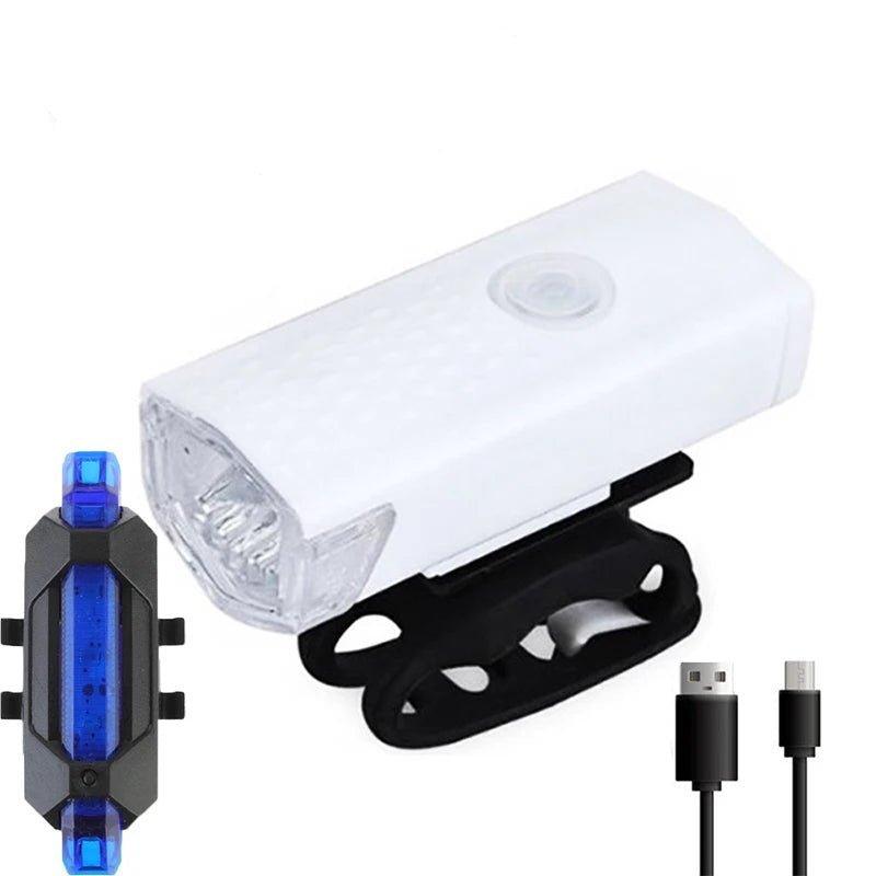 USB Rechargeable Bicycle LED Light Set – Front and Rear Lights for Riding Safety - Onlytenbucks.com