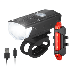 USB Rechargeable Bicycle LED Light Set – Front and Rear Lights for Riding Safety - Onlytenbucks.com