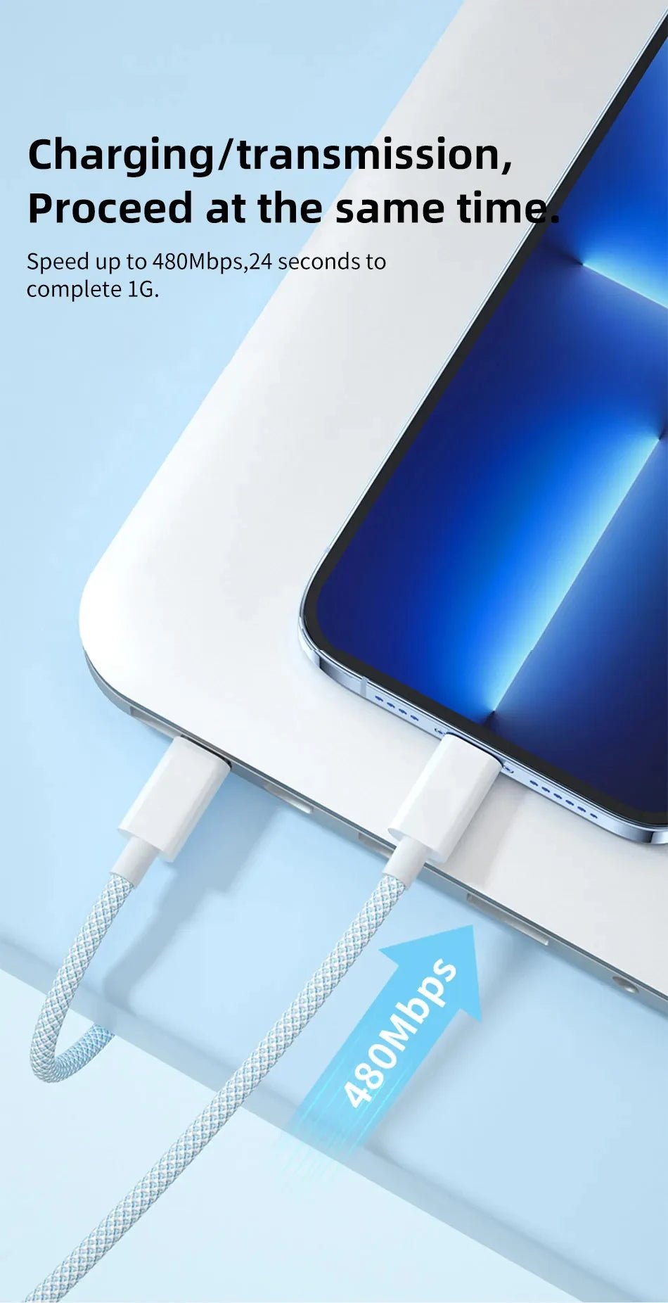 USB Type - C to Type - C Cable – 60W 6A Fast Charging and Data Transfer Cord - Onlytenbucks.com