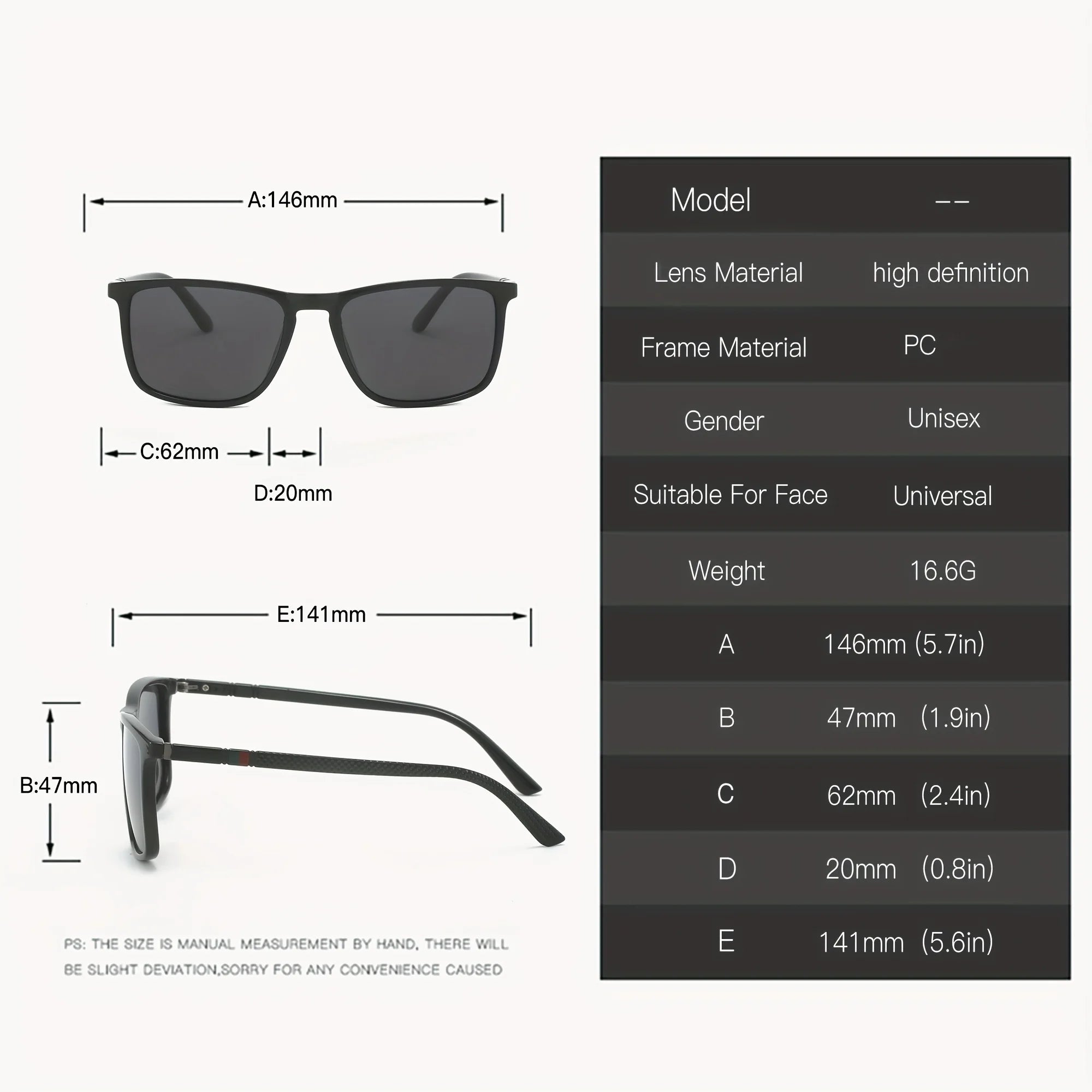 Square Polarized Sunglasses – UV400 Anti - Glare Mirror Shades - Onlytenbucks.com