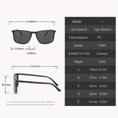Square Polarized Sunglasses – UV400 Anti - Glare Mirror Shades - Onlytenbucks.com