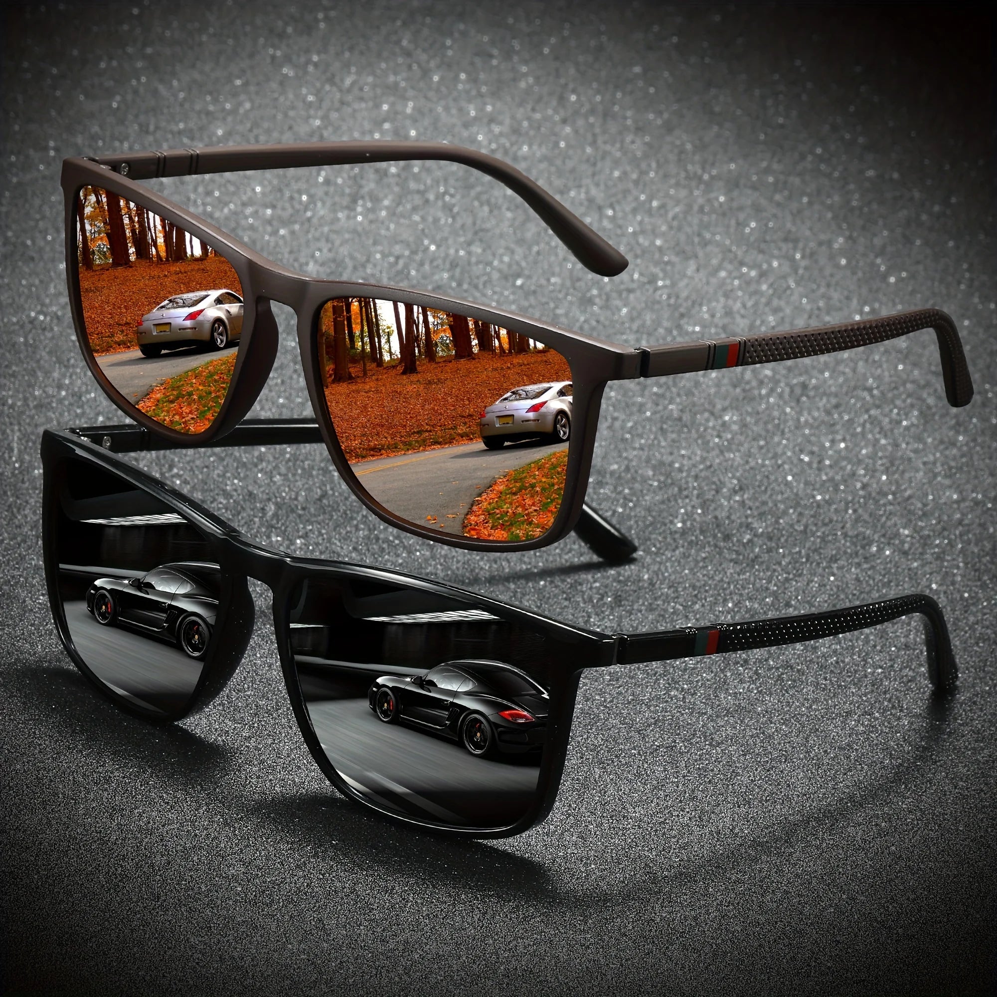 Square Polarized Sunglasses – UV400 Anti - Glare Mirror Shades - Onlytenbucks.com