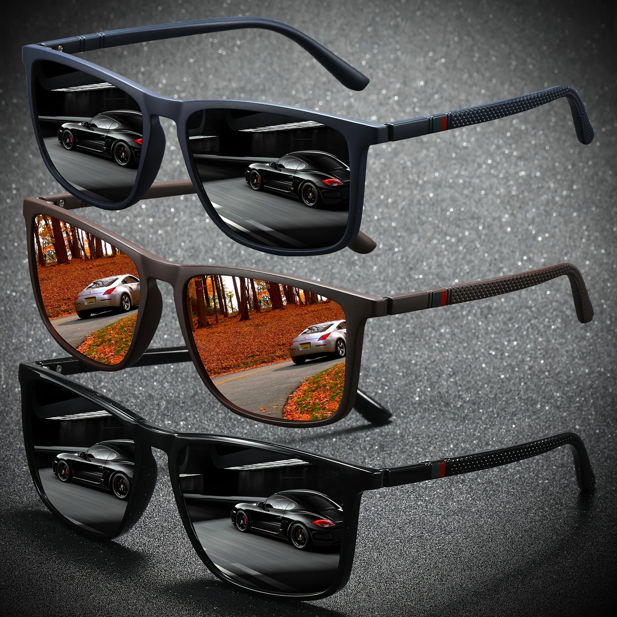Square Polarized Sunglasses – UV400 Anti - Glare Mirror Shades - Onlytenbucks.com