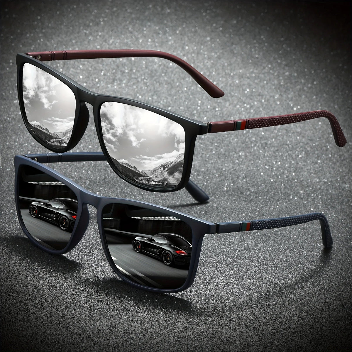 Square Polarized Sunglasses – UV400 Anti - Glare Mirror Shades - Onlytenbucks.com