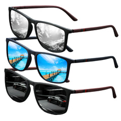 Square Polarized Sunglasses – UV400 Anti - Glare Mirror Shades - Onlytenbucks.com