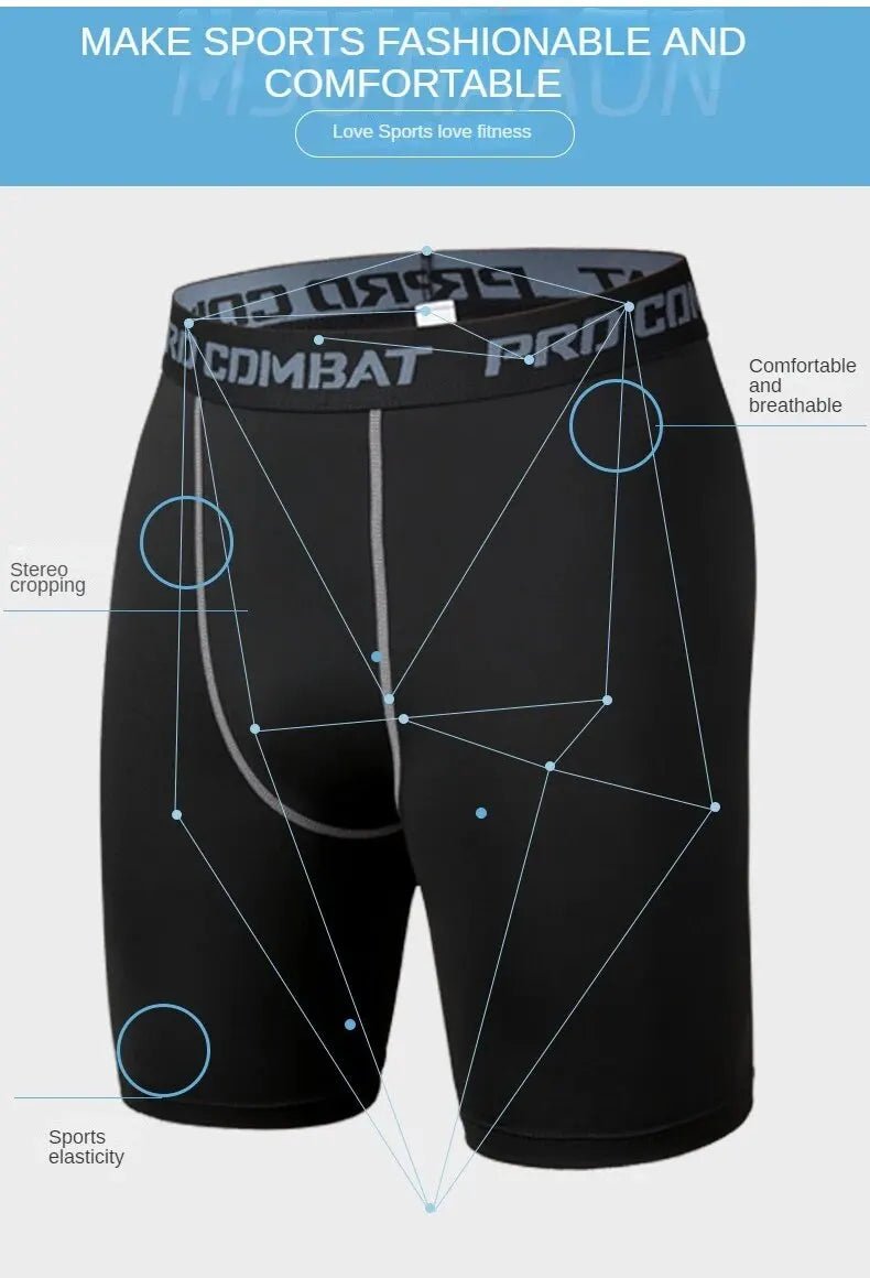 VEKY Men’s Compression Shorts – Quick-Dry, Stretch Sports Leggings for Running, Training - Onlytenbucks.com
