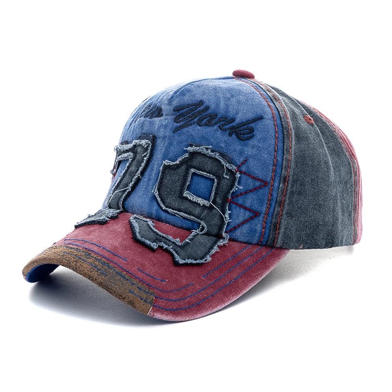 Vintage Letter Embroidery Washed Cotton Baseball Cap - Onlytenbucks.com