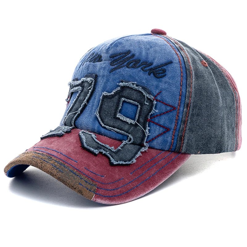 Vintage Letter Embroidery Washed Cotton Baseball Cap - Onlytenbucks.com