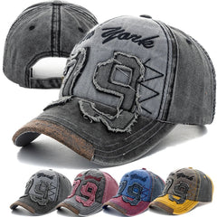Vintage Letter Embroidery Washed Cotton Baseball Cap - Onlytenbucks.com