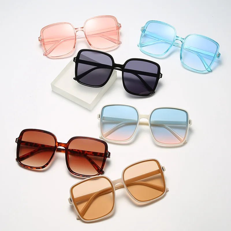 Vintage Oversized Square Gradient Shades Retro Sunglasses - Onlytenbucks.com