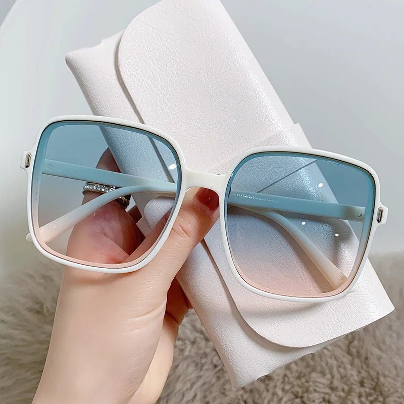 Vintage Oversized Square Gradient Shades Retro Sunglasses - Onlytenbucks.com