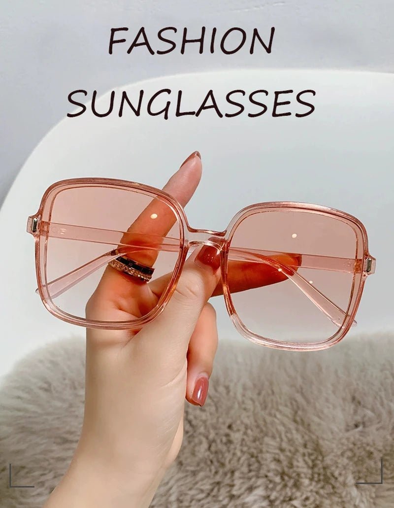 Vintage Oversized Square Gradient Shades Retro Sunglasses - Onlytenbucks.com