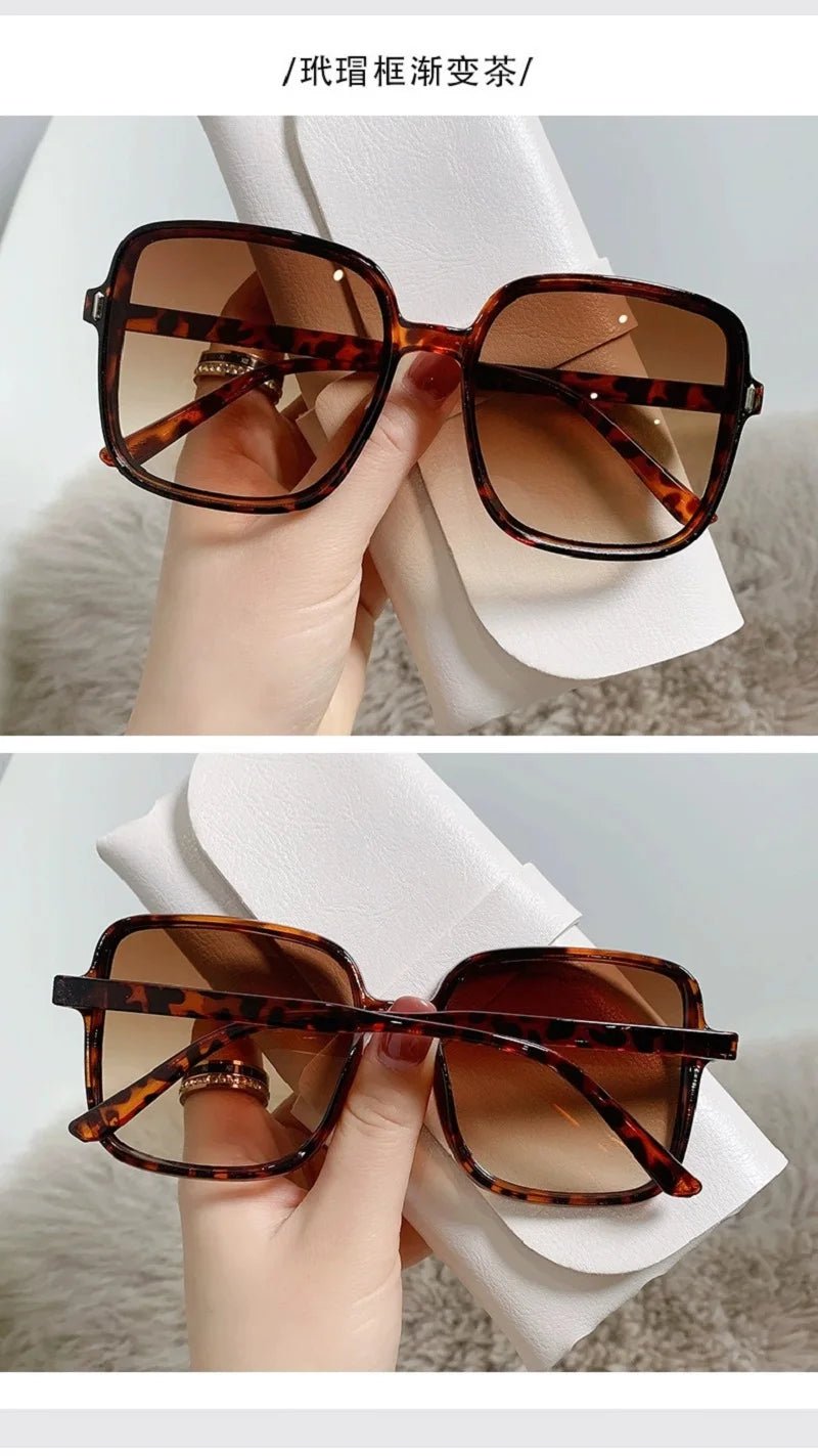 Vintage Oversized Square Gradient Shades Retro Sunglasses - Onlytenbucks.com
