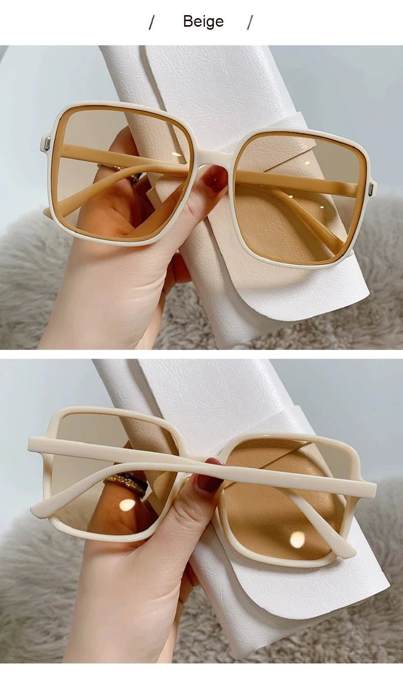 Vintage Oversized Square Gradient Shades Retro Sunglasses - Onlytenbucks.com