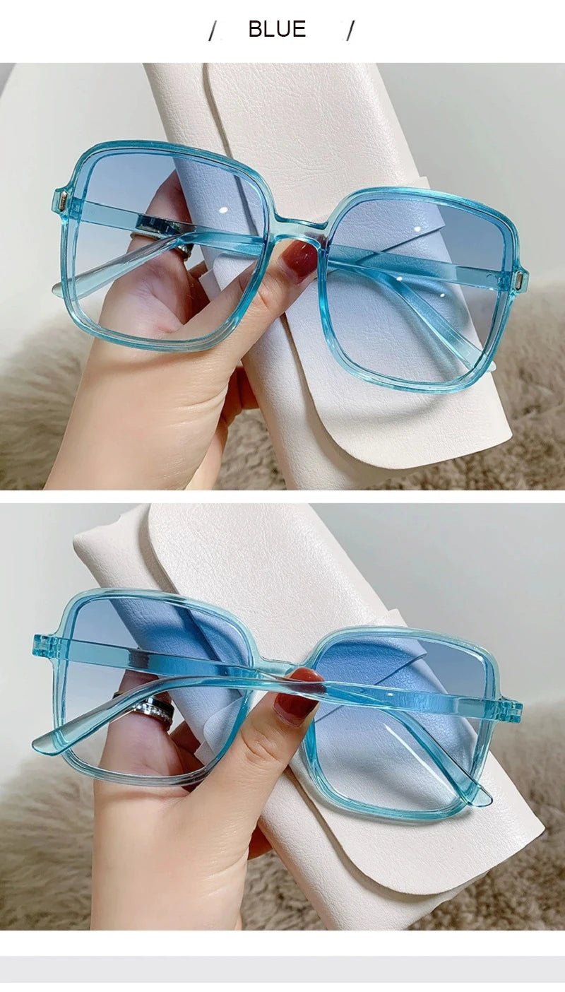 Vintage Oversized Square Gradient Shades Retro Sunglasses - Onlytenbucks.com