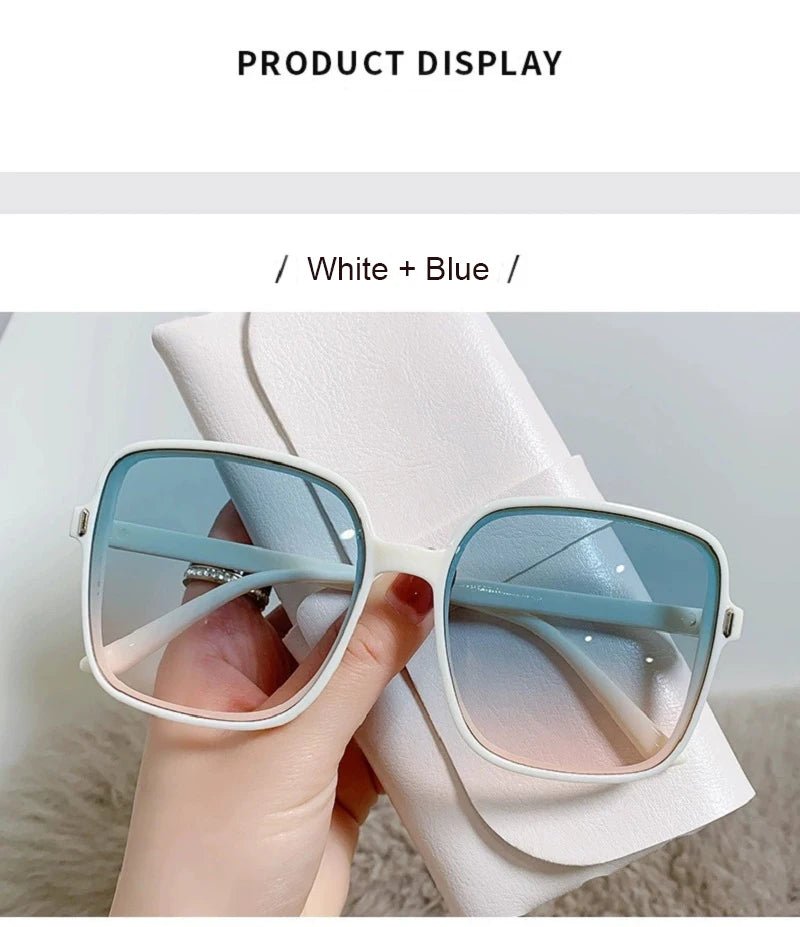 Vintage Oversized Square Gradient Shades Retro Sunglasses - Onlytenbucks.com