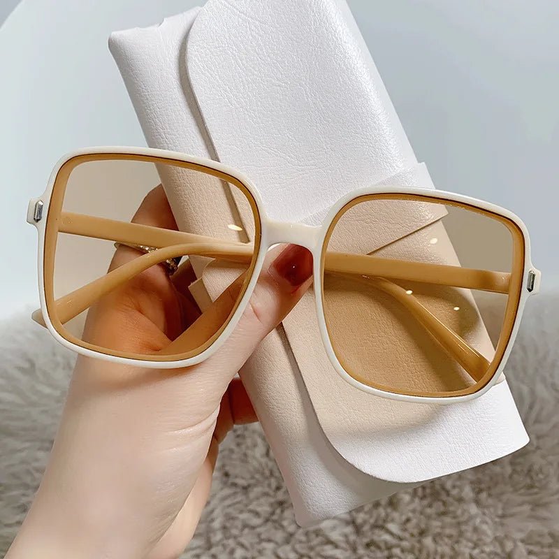 Vintage Oversized Square Gradient Shades Retro Sunglasses - Onlytenbucks.com