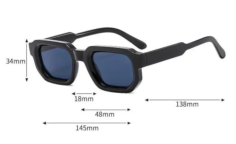 Vintage Rectangle Sunglasses – Retro UV400 Fashion Eyewear - Onlytenbucks.com