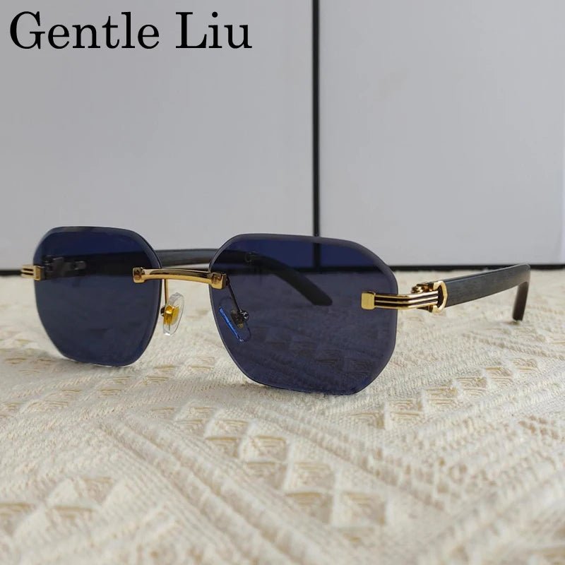 Vintage Square Rimless Sunglasses – Frameless UV400 Eyewear - Onlytenbucks.com