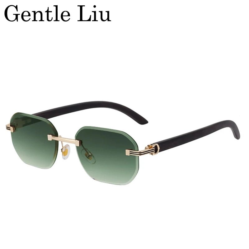 Vintage Square Rimless Sunglasses – Frameless UV400 Eyewear - Onlytenbucks.com