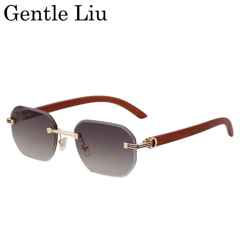 Vintage Square Rimless Sunglasses – Frameless UV400 Eyewear - Onlytenbucks.com