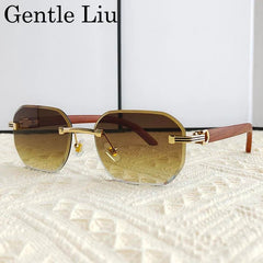 Vintage Square Rimless Sunglasses – Frameless UV400 Eyewear - Onlytenbucks.com