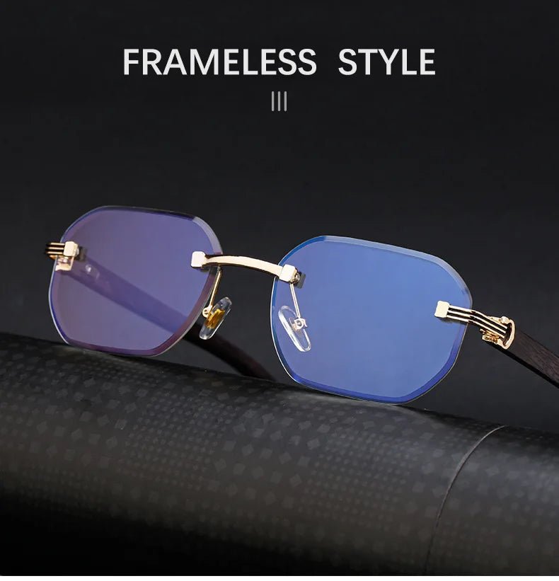 Vintage Square Rimless Sunglasses – Frameless UV400 Eyewear - Onlytenbucks.com