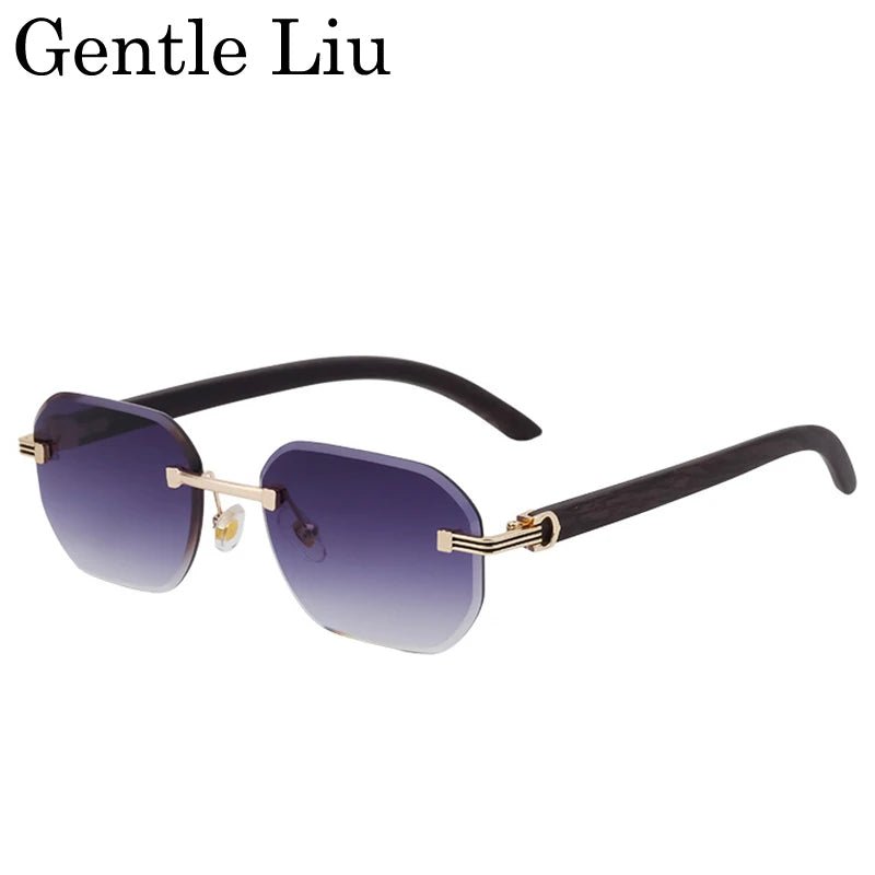 Vintage Square Rimless Sunglasses – Frameless UV400 Eyewear - Onlytenbucks.com
