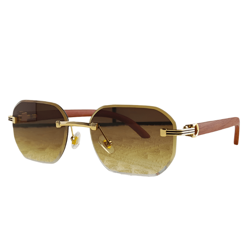 Vintage Square Rimless Sunglasses – Frameless UV400 Eyewear - Onlytenbucks.com