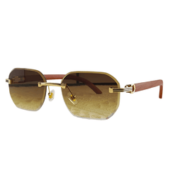 Vintage Square Rimless Sunglasses – Frameless UV400 Eyewear - Onlytenbucks.com