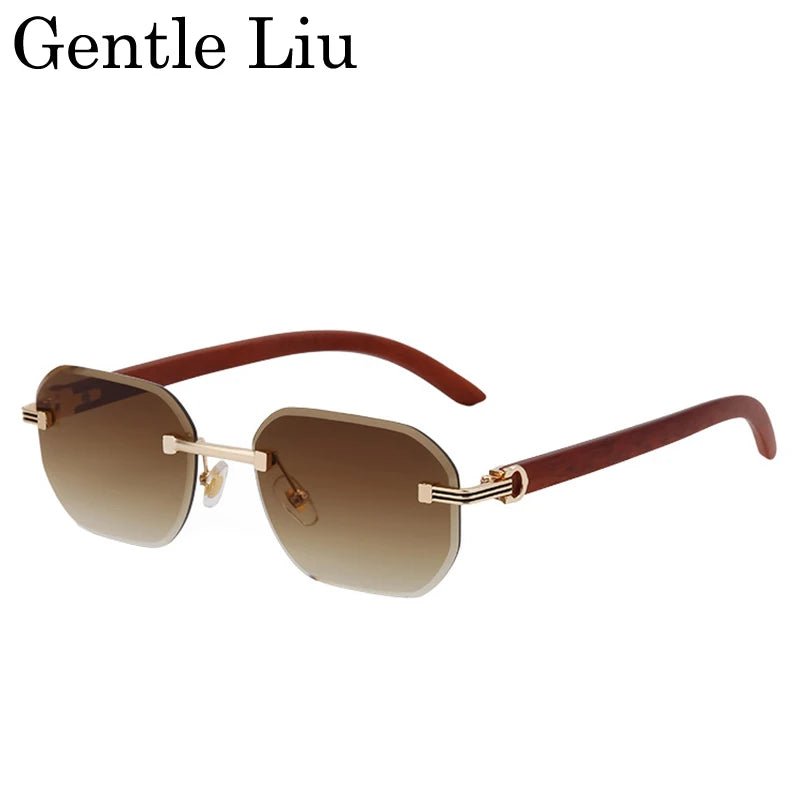 Vintage Square Rimless Sunglasses – Frameless UV400 Eyewear - Onlytenbucks.com