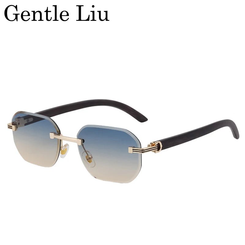 Vintage Square Rimless Sunglasses – Frameless UV400 Eyewear - Onlytenbucks.com