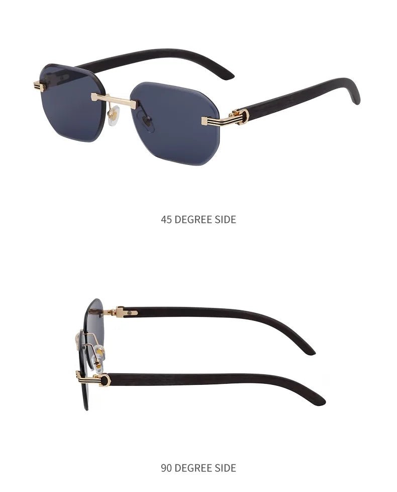 Vintage Square Rimless Sunglasses – Frameless UV400 Eyewear - Onlytenbucks.com