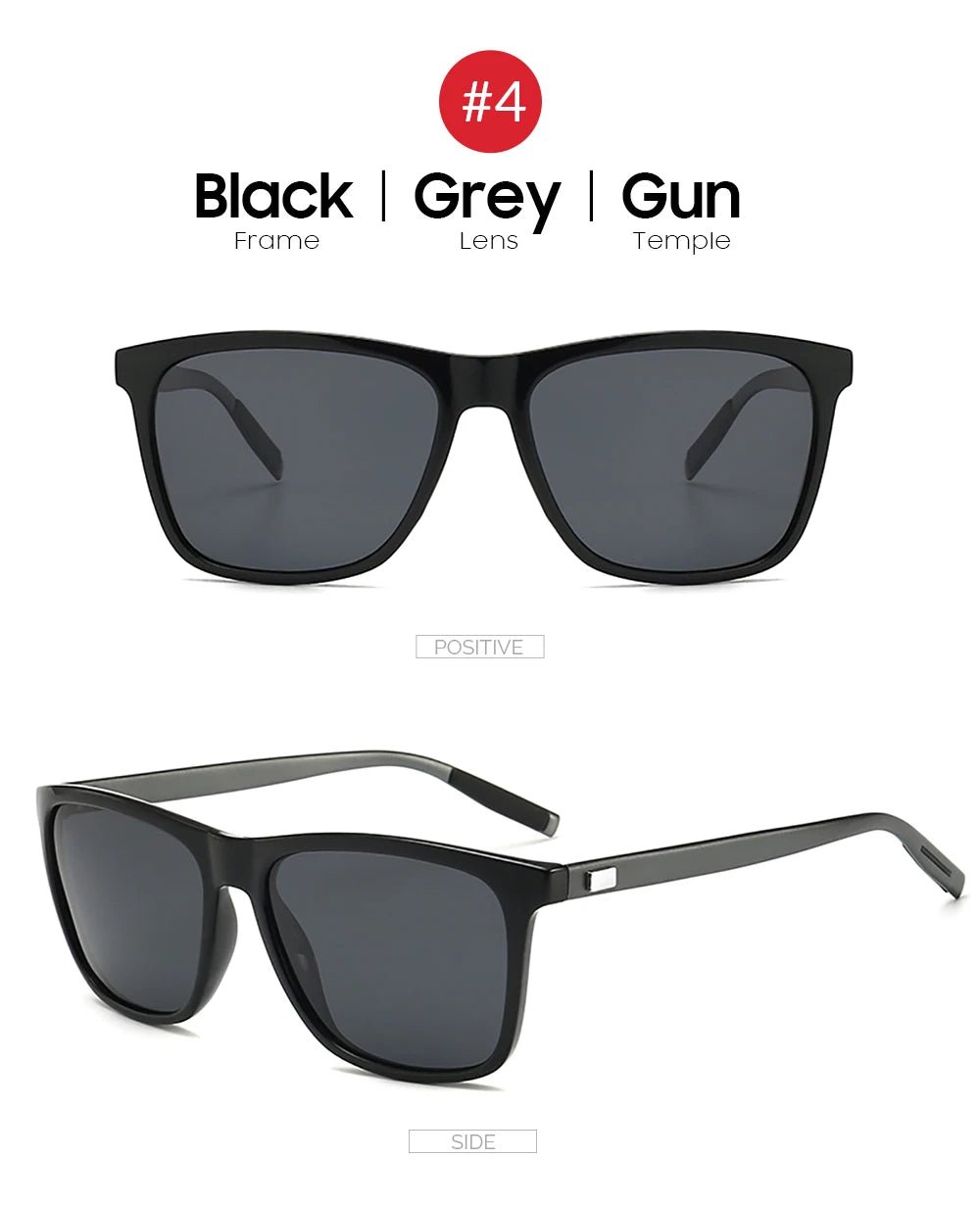 VIVIBEE Luxury Square Polarized Sunglasses Men Driving Blue Mirror Lens Classic Unisex Sun Glasses 2025  - Onlytenbucks.com